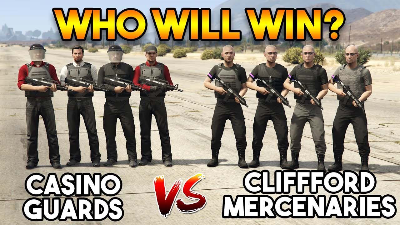 GTA 5 ONLINE : CASINO GUARDS VS CLIFFORD MERCENARIES (WHO IS BEST?)