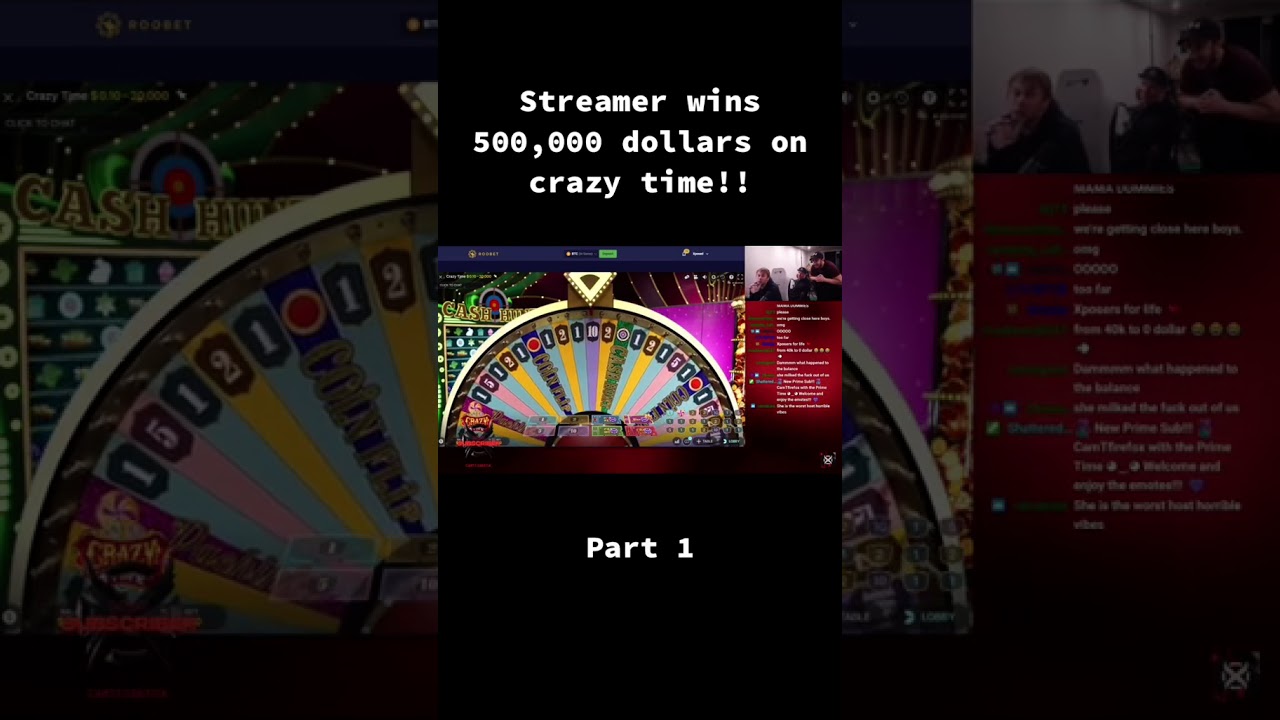 INSANE 500K WIN CRAZYTIME part 1 #shorts #casino #blackjack