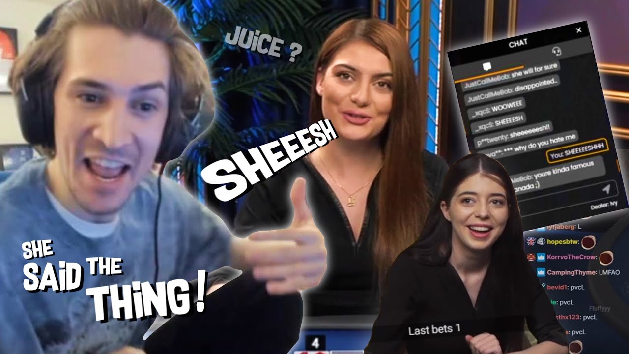 xQc's CHAT Trolling and Getting RESPONSES from the casino dealers