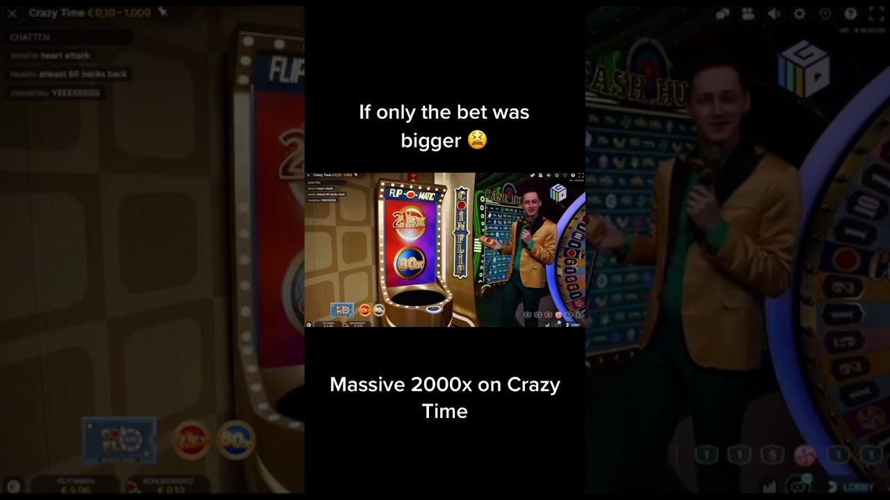 MASSIVE 2000X ON CRAZY TIME #shorts #casino #blackjack