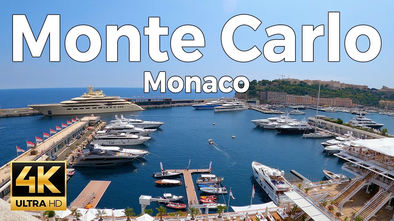 Monte Carlo, Monaco Walking Tour (4k Ultra HD 60fps)