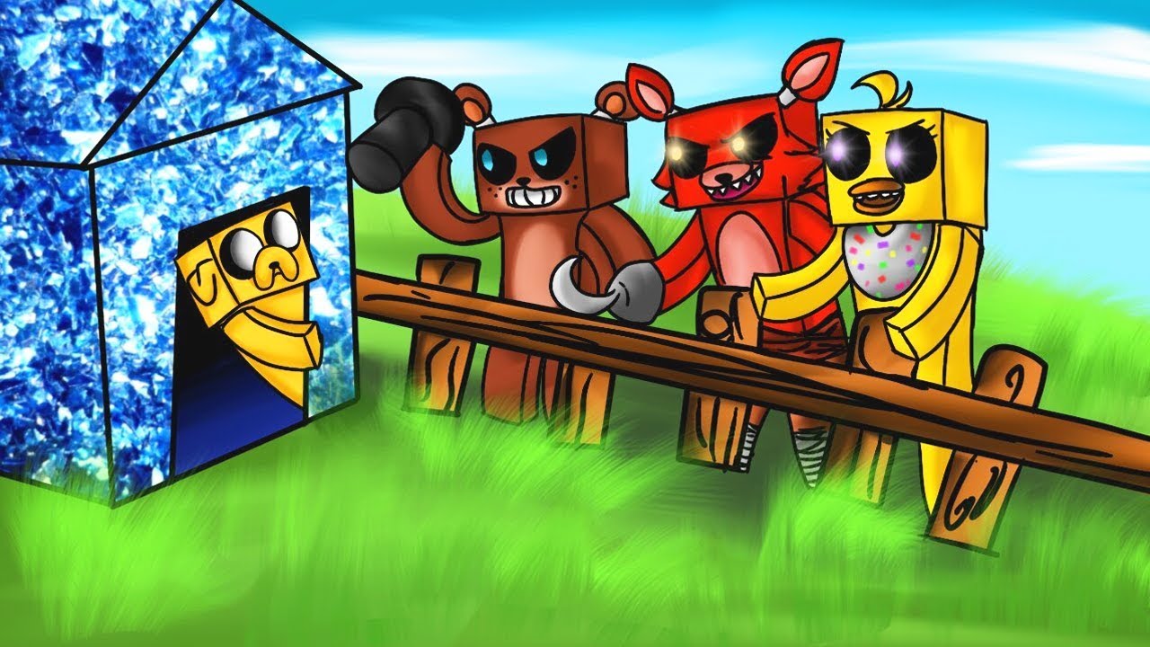 RETO DE LA BASE VS ANIMATRÓNICOS FIVE NIGHTS AT FREDDY'S EN MINECRAFT (FNAF) ?? SOBREVIVIREMOS?