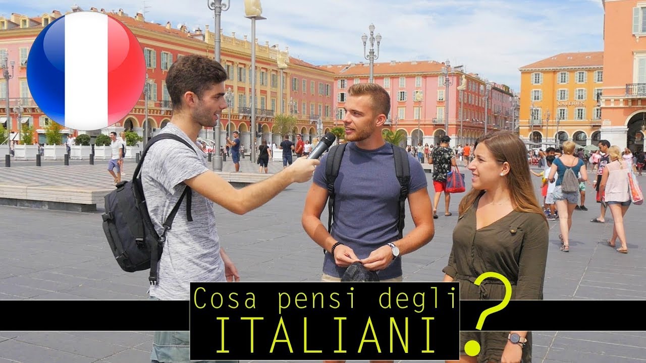 "Cosa i francesi pensano degli italiani ?" Domande a Nizza -thepillow