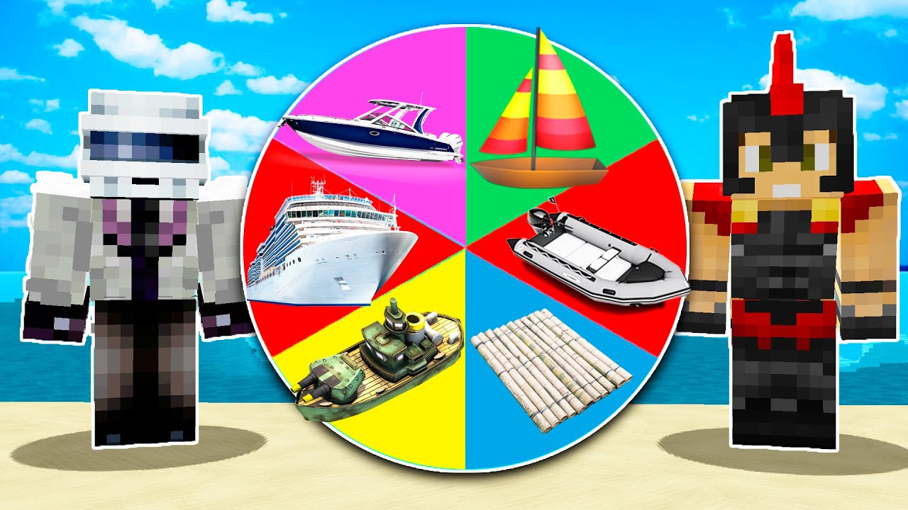 ¡LA RULETA DE LOS BARCOS DE LOS COMPADRETES! ⛵? PRUEBA TU SUERTE ☘️ MINECRAFT