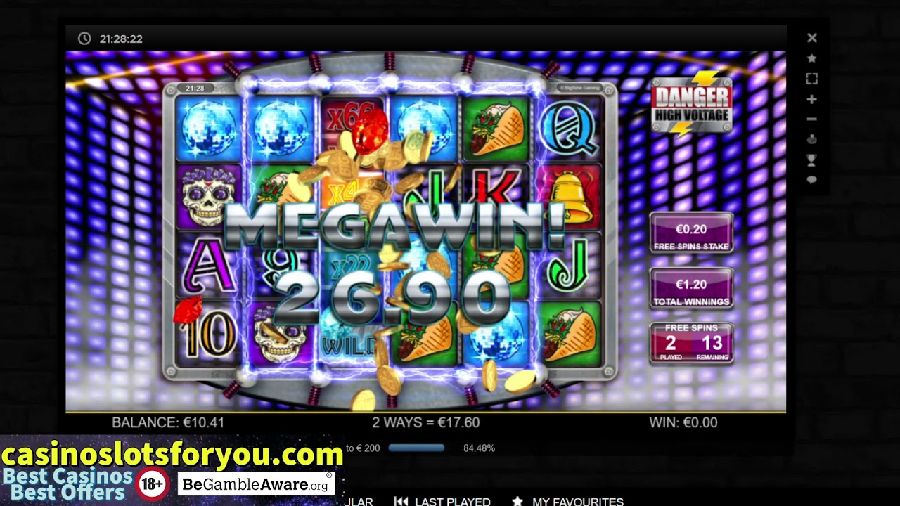 Danger High Voltage, Online Casino Slots Big Win Bonus