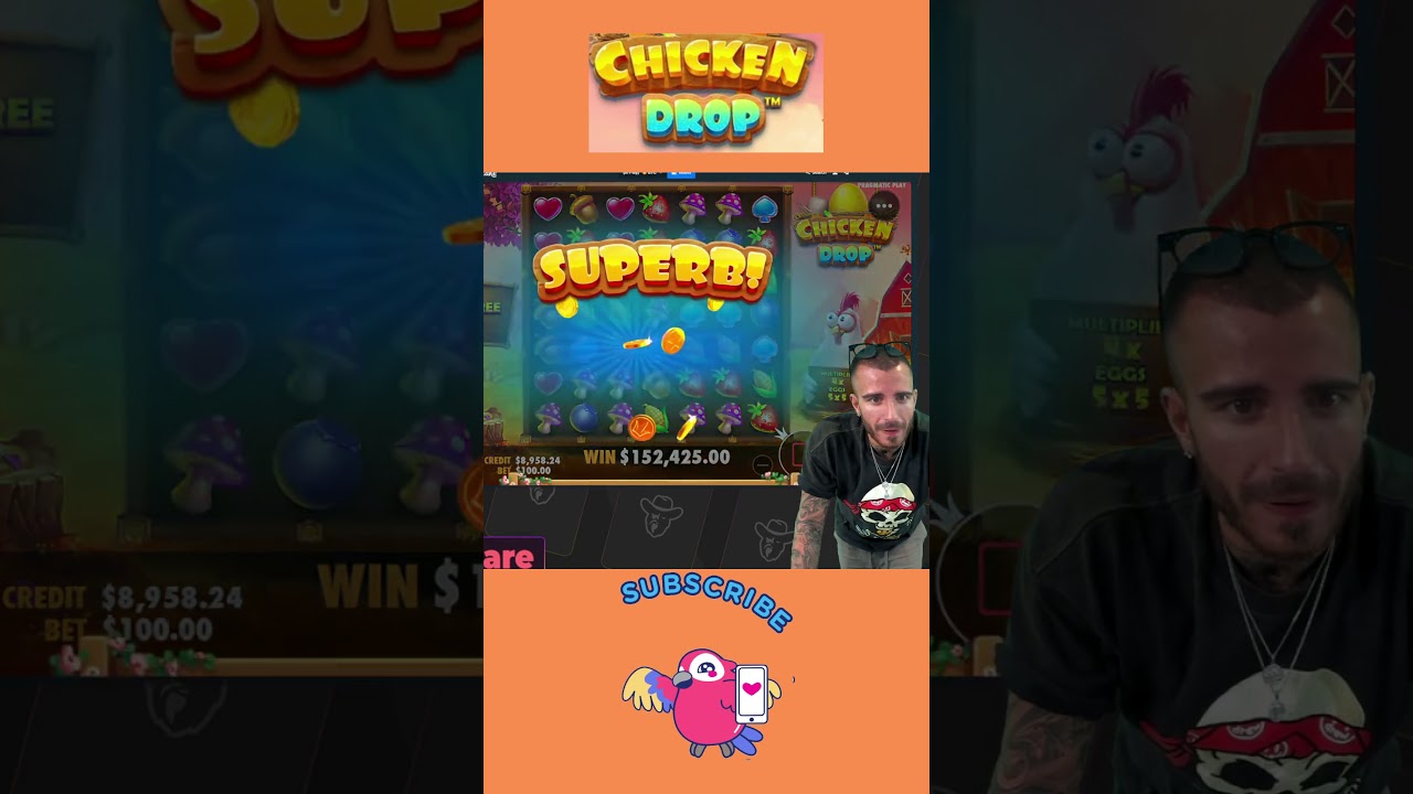 Chicken Drop HUGE win Lamar #shorts slots big win gambling jackpot free spins