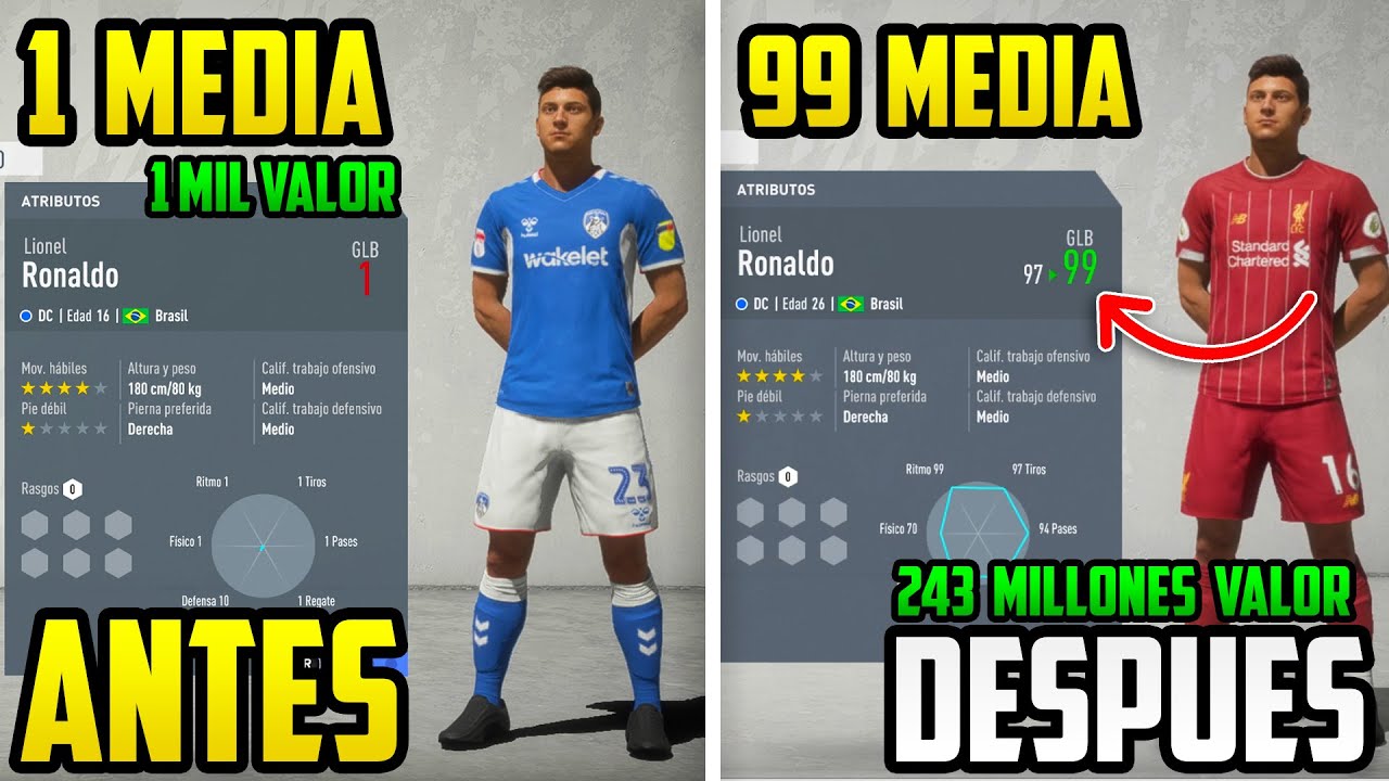 DE 1 DE MEDIA A 99 | EL MAYOR RETO DEL MODO CARRERA EN FIFA 20