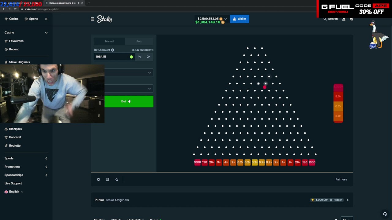 TRAINWRECKS *WINS* $2 MILLION Gambling On (1000x) Plinko
