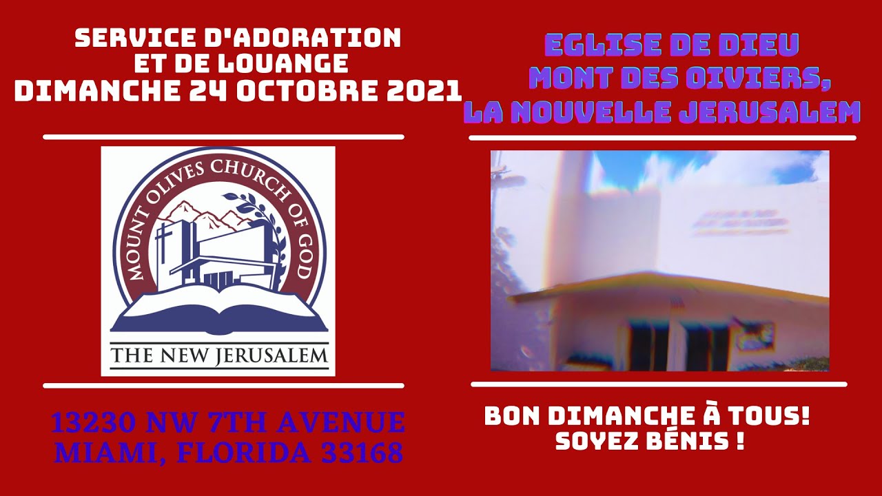 Service d'adoration et de louangeD imanche 24 Octobre 2021
