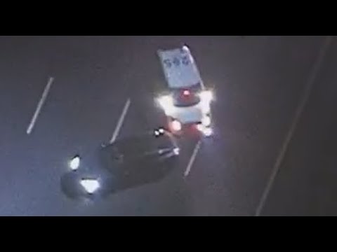 High Speed Police Chase : Pit Maneuver : Less Than Lethal Force Utilized
