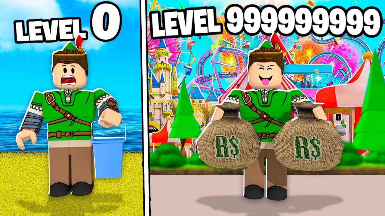 CONSEGUI UM PARQUE DE DIVERSÕES COM RODA GIGANTE NO ROBLOX!! (Carnival Tycoon ?)