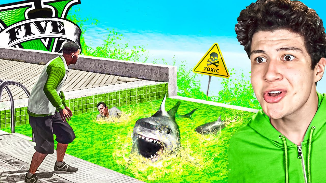 CRUZANDO una PISCINA TÓXICA en GTA 5! ☢️? (Mods)