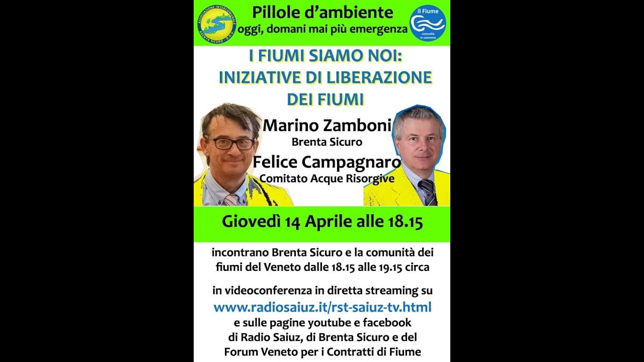 Pillole d'ambiente 14/4/2022 con FELICE CAMPAGNARO e  MARINO ZAMBONI