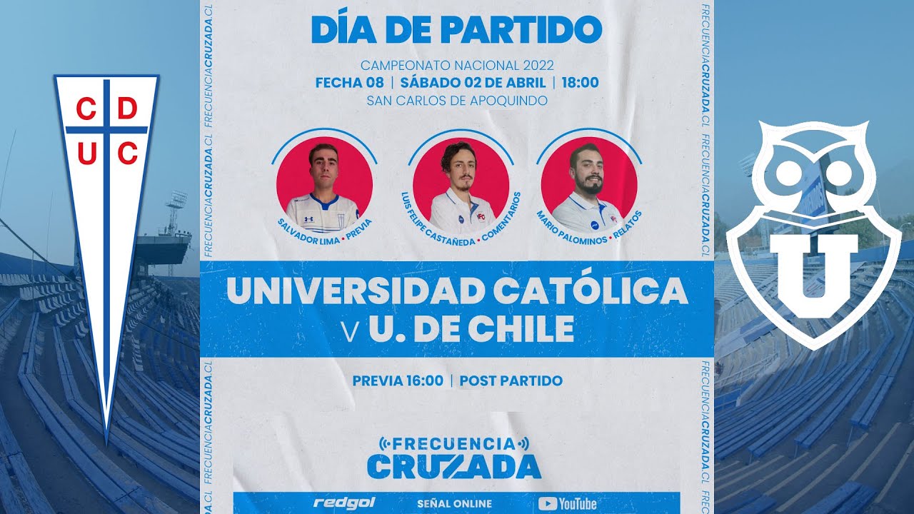 [VIVO] ⚪? Universidad Católica vs Universidad de Chile?? - 8va Fecha Campeonato Nacional 2022?️⚽