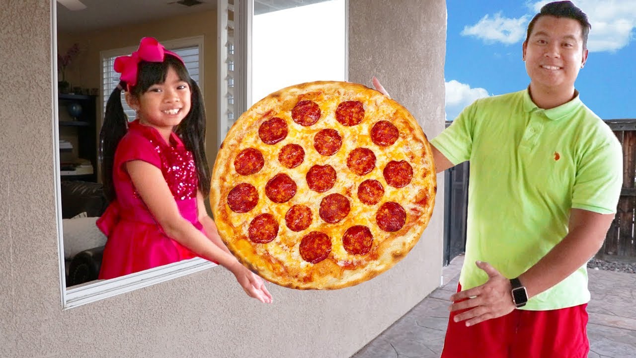 Emma Juegos de Pizza Gigante Juguetes de Drive Thru Auto-Servicio de Comida Rapida
