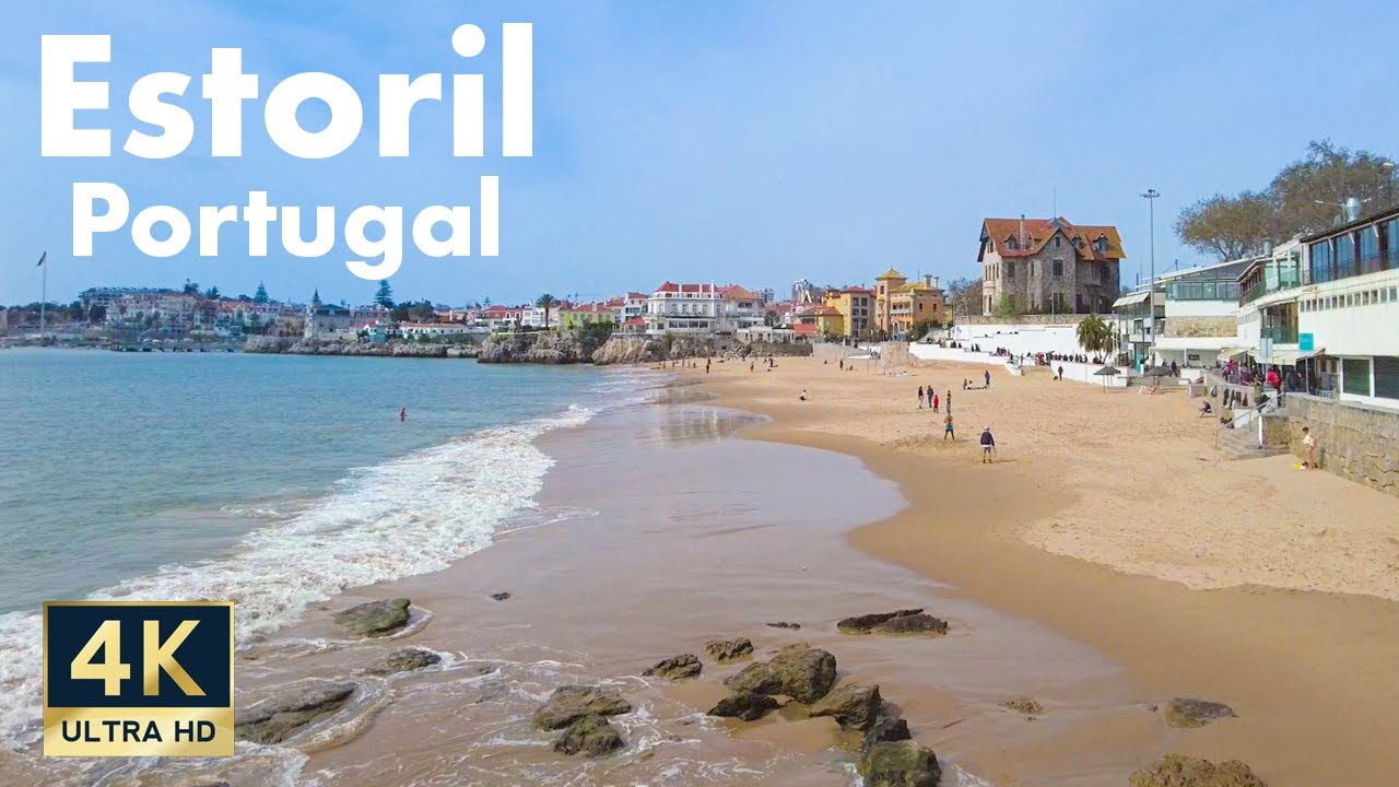 Estoril to Cascais Portugal ?? 4K Beach Promenade Walking Tour 2022
