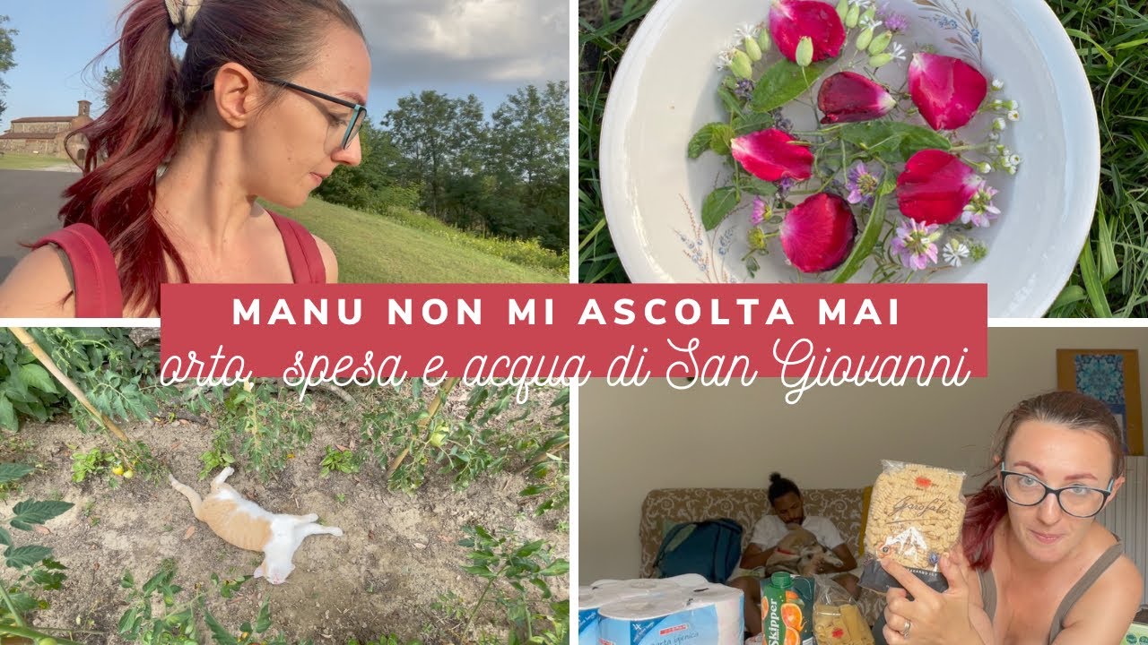 MANU NON MI ASCOLTA MAI // ORTO, SPESA E ACQUA DI SAN GIOVANNI // vlog// sweetmumu