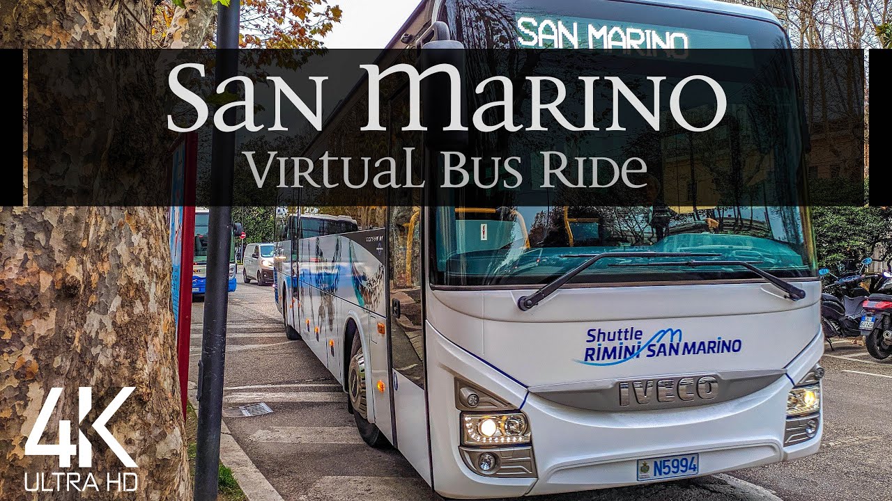 【4K】?? VIRTUAL BUS RIDE: ? «Driving to San Marino» Ultra HD (for 2160p Ambient TV)