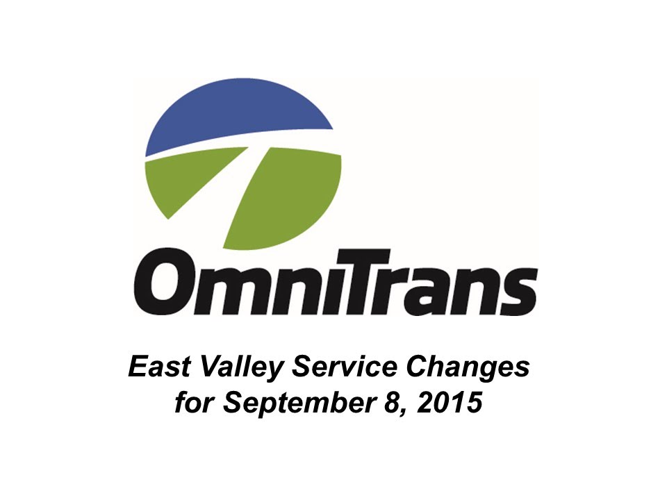 East Valley Service Changes for September 2015