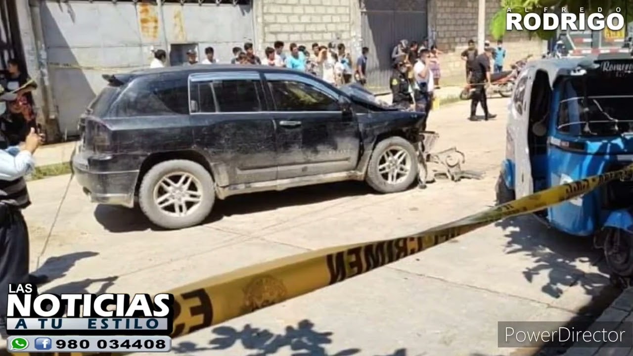 ROBAN MÁS DE 125 MIL SOLES Y EMPRESARIO LOS ARROLLA Y MATA CUANDO ESCAPABAN EN MOTO