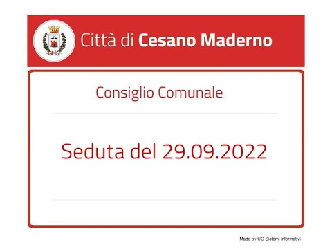 Consiglio Comunale del 29.09.2022
