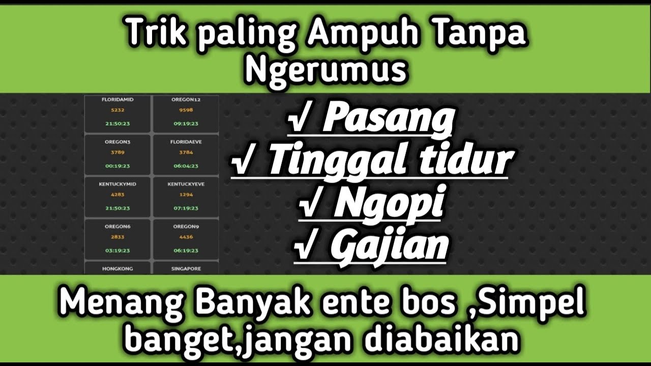 TRIK AMPUH JACKPOT T09EL TIAP HARI TANPA REPOT MERUMUS REAL