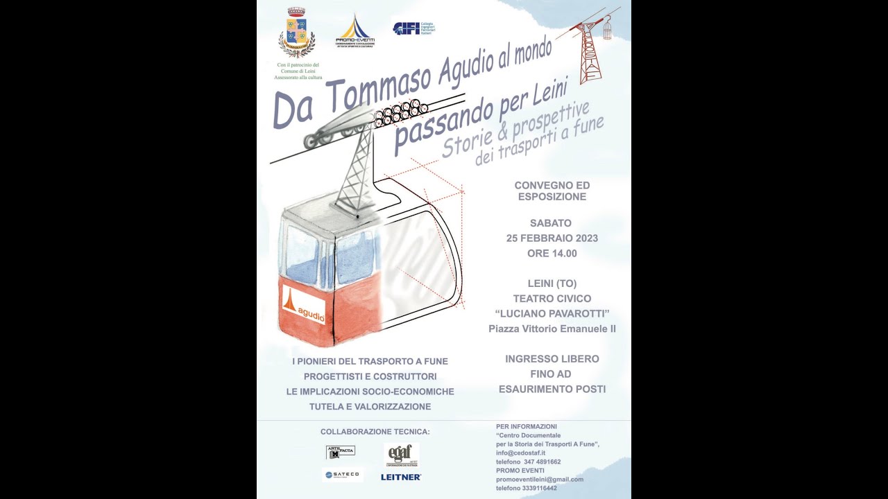 Da Tommaso Agudio al mondo passando per Leini - Convegno dedicato alla storia dei trasporti a fune