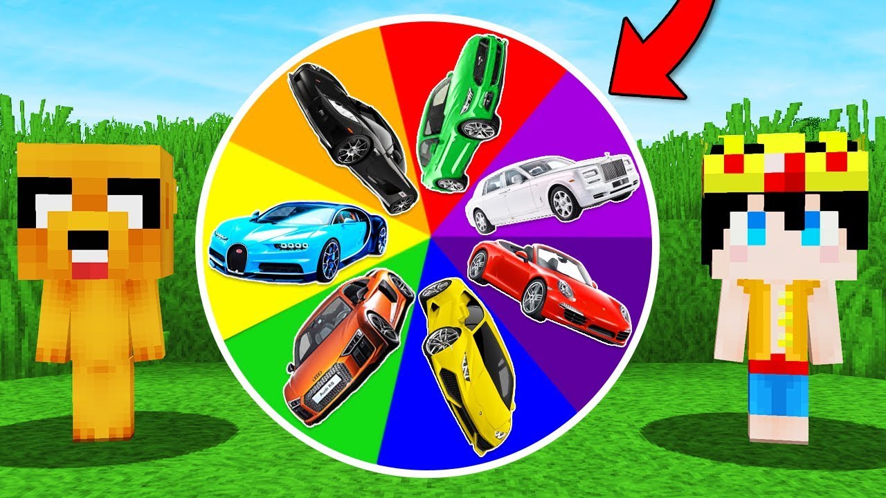 !LA RULETA DE LOS CARROS EN MINECRAFT! ?? CARRO NOOB VS CARRO PRO (MINECRAFT MODS)