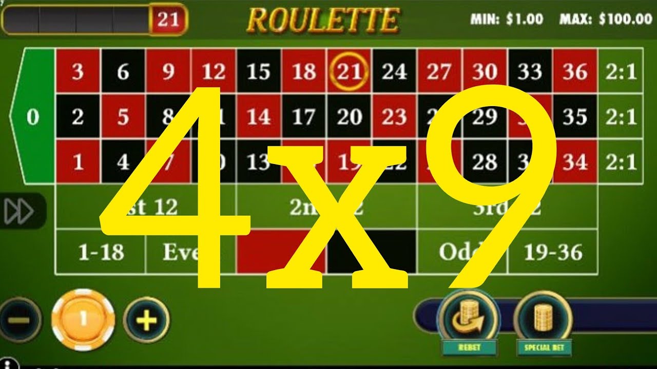 método 4x9 1000 % seguro para ganar en cualquier ruleta de casinos del mundo.