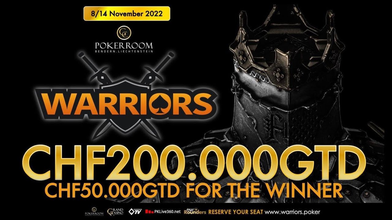 (DE) SPTV LIVE: Warriors CHF 200.000 GTD  im Grand Casino Liechtenstein