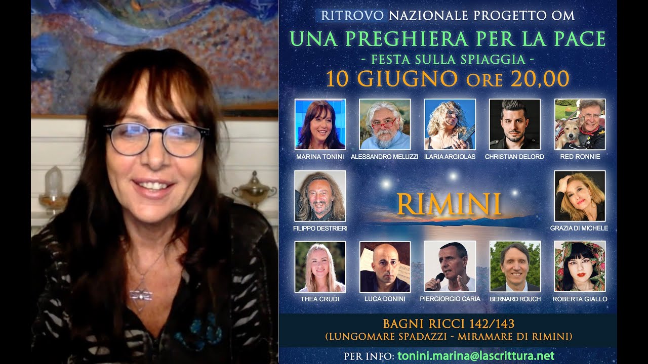 Marina Tonini racconta l'OM, una preghiera per la pace a Rimini il 10 giugno