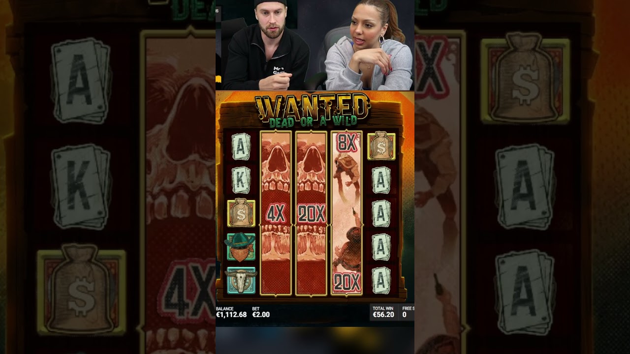 BIG WIN FROM WANTED DEAD OR A WILD (HUGE MULTIPLIER) #shorts