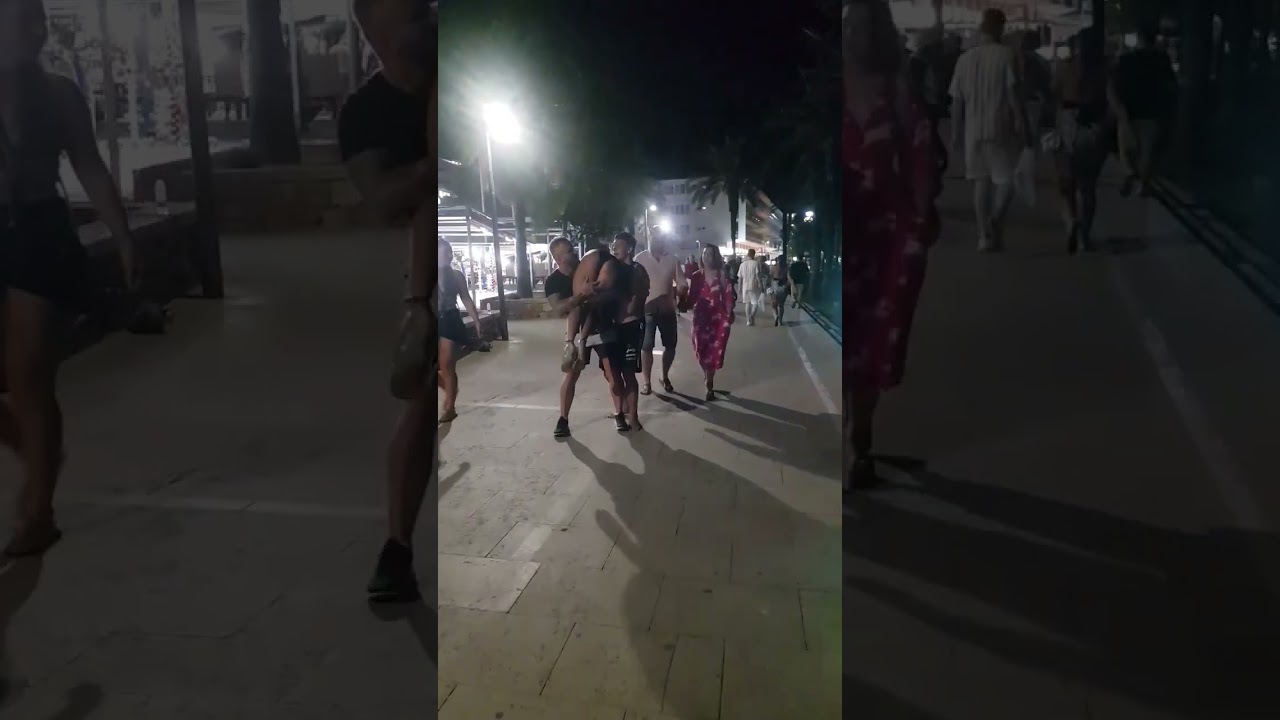 Perfect body English girl taken by two boys in Ibiza