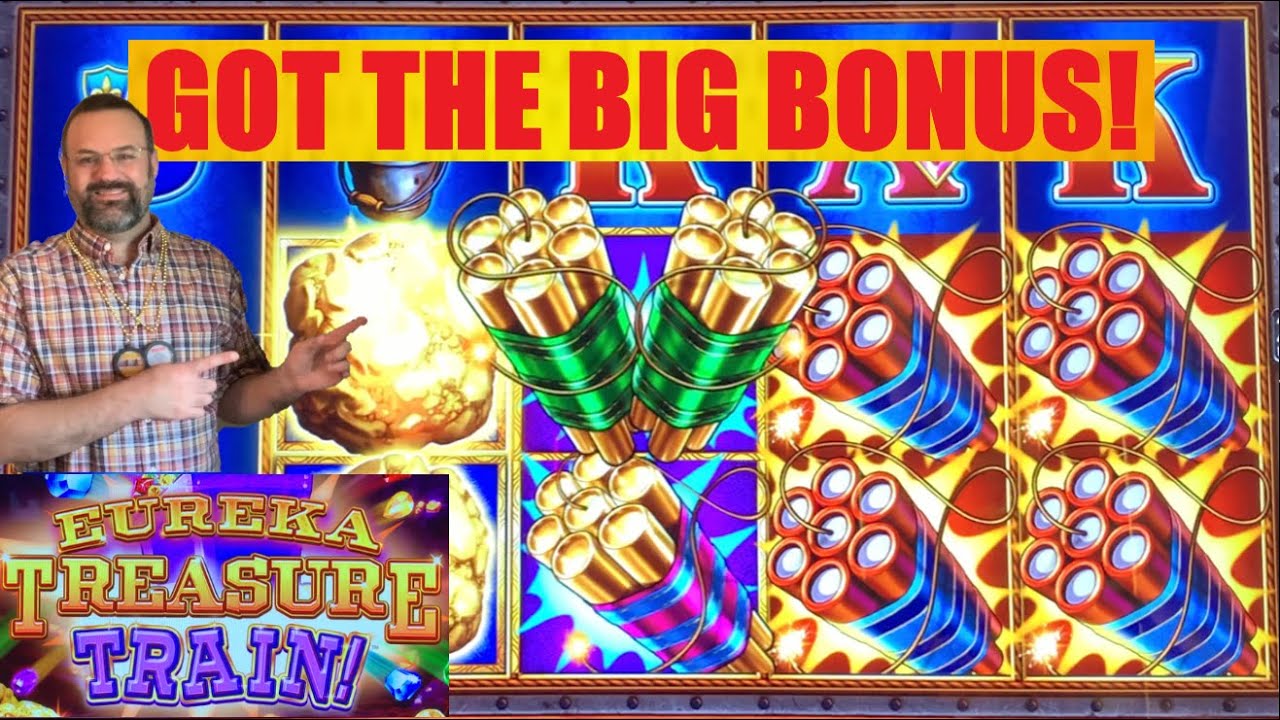 I GOT THE TOP BONUS! DOUBLE TRAIN WITH EXPANDED REELS! EUREKA TREASURE TRAIN SLOT PLAY!